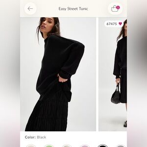 Free People Easy Street Tunic in Black Sz L GUC